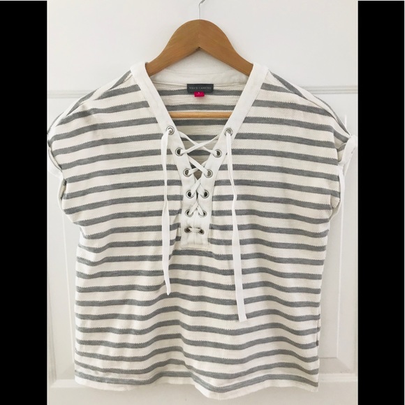 Vince Camuto Lace-up top - Picture 1 of 3